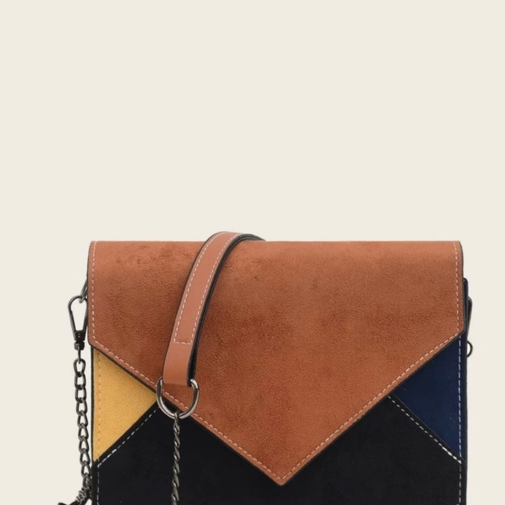 Multicolor Geometric Women Bag